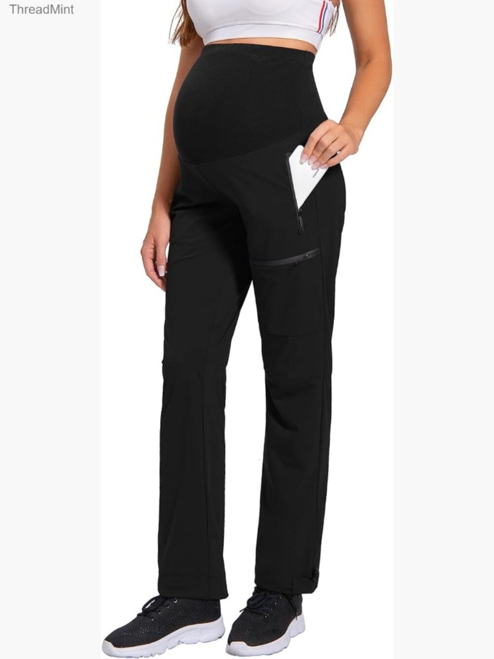 Maternity Cargo Scrub Pants Quick-Dry Hiking Athletic Workout Lounge